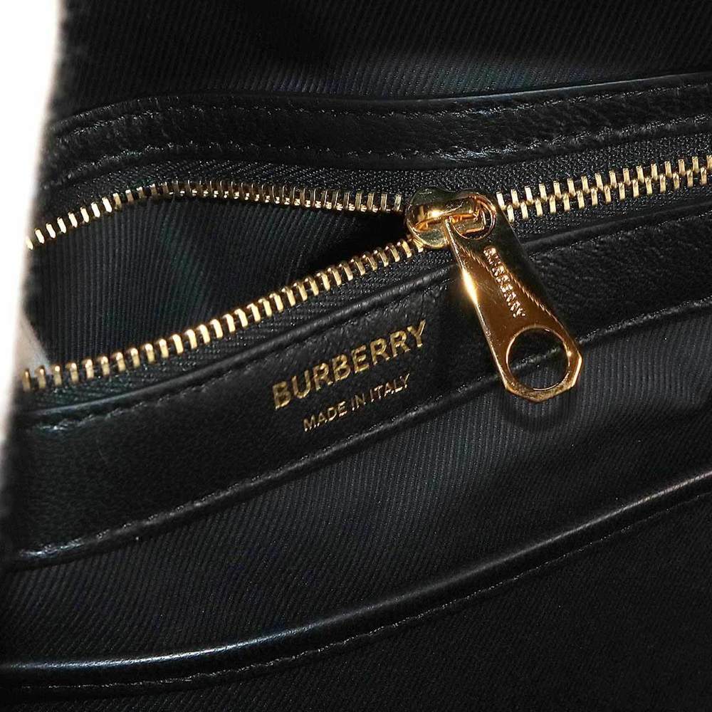 BURBERRY Quilted Check Rucksack Backpack Leather Black - Picture 6 of 8